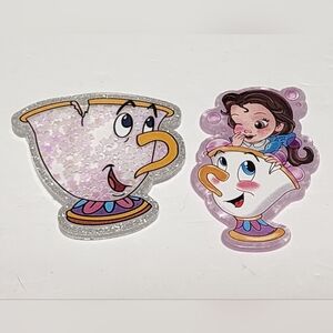 Beaut Acrylic Flatback Shaker Glitterback Crafts Badge Keychain‎ Bag Clip Hair